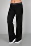 Black Stripe Detailed Wide Leg Trousers - 4