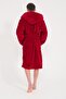 Welsoft Long Hooded Burgundy Men's Plush Robe Is a Robe. - 6