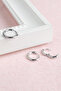 Stainless Steel White Color Tarnish Resistant 3-Piece Hoop Earring Set - 3