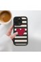 Xiaomi Redmi Note 13 Pro Plus Compatible Black Silicone Heart Pattern Lens Protection Shock Absorbing Flexible Case - 5