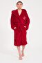 Welsoft Long Hooded Burgundy Men's Plush Robe Is a Robe. - 5