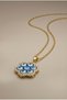 Steel 22K Heart Evil Eye Octagon Necklace 45 cm |   Gold Color Non Tarnish Women Jewelry Steel Necklace - 6