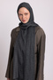 Barçın Leopard Patterned Double-Sided Shawl - Gray