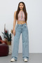 Women's 90's Stretchy Wide Leg Loose Palazzo Jeans - 8