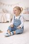 Baby Girl Floral/Strawberry/Cherry Embroidered Long Sleeve Bodysuit Stretchy Denim Salopet 2-Piece Set Festive 6-9- - 3