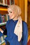 Elegance Monogram Shawl -1090100-983 - Milk Coffee - 2