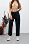 Navy Blue Cargo Pocket Gabardine Fabric Trousers - 2