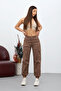 Mink Cargo Pocket Gabardine Fabric Trousers - 6