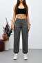 Grey Cargo Pocket Gabardine Fabric Trousers - 2