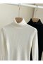 Women's Camisole Knitwear Turtleneck Winter Gray Sweater - 2