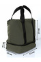 Parachute Fabric Summer/Winter Khaki Women's Sports/Fitness Mother Baby Travel Bag with Shoe Compartment - 6