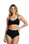6-Piece Women's High-Waisted Cotton Bato Panties - Ribbed Texture & Comfortable Model - 3