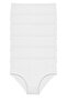 6-Piece Women's High-Waisted Cotton Bato Panties - Ribbed Texture & Comfortable Model - 2