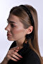 White Pearl Maternity Crown with Black Dangling Earrings 1012 - 3