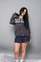 Rockstar Girlfriend Zipper Zip Hooded Unisex Washable Black Sweatshirt - 6