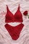 Women's Red Padded Red Women's Bralette Set of 2