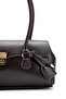 Baguette-Shaped Special Lock Pendant Detail Hilly Women's Shoulder Bag Brown - 2