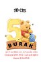 Roekraft Winnie the Pooh Cake Decoration, Shiny Print Winnie the Pooh Set - 4