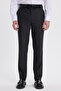 Men's Slim Fit Pointed Collar Striped Flap Pocket Anthracite Suit - 7