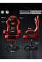 Ergonomic Gaming Chair with Footrest, Adjustable Armrest & Reclining Backrest - 3