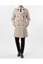 Italian Style Slim Fit Seasonal Men's Trench Coat Coat Stone T11335 - 9