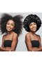 For Curly and Straight Hair (5 Pieces) Satin 50X70 Black Color Satin Pillowcase, Bonnet and Hairpin Set - 3
