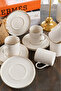 Dream Gold Gilding 12 Piece 6-Person Porcelain Coffee Cup Set Broken White - 3