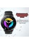 Ceas inteligent rotund roz, compatibil cu iOS/Android - 4