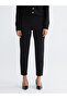 Black slim fit women's pleated pants from plus-store - 2