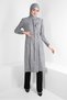REMOVABLE HOODED STRIPED TRENCH COAT 10767