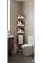 Corner Shelf 4-Tier Tension Pole Adjustable Stainless Steel Shower Caddy (Height 95-250cm) - White - 2