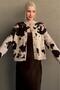Beige Crew Neck Patterned Buttoned Women's Knit Cardigan MG2655 - 2