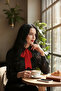وشاح أحمر طويل فيسكوز - 150×6 سم - 7