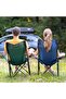 Set of 2 Folding Camping Chairs – Lightweight Portable Outdoor Chairs with Armrest & Carry Bag - 5