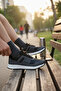 Enoch Men's Black Smart Lace-Up Walking Shoes - Practical Sneaker Without Laces
