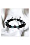 Real Natural Stone Healing Bracelet - Courage Success Peace Money Student (Amethyst, Aquamarine, Onyx Hematite) - 8