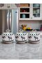 Kitchen Dowry Set 104 Breakfast Utensils Spice Rack Spoon Holder Towel Holder Dark Zebra Horse Pattern Silver - 3