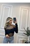 Women's Luxury Quality Transparent Detailed Tulle Stretch Fabric Blouse - 2