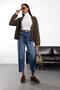 Blue High Waist Baggy Jean Rm3004