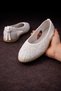 Women's Woven Side-Open Back-Bow Ballet Flats House and Outdoor Shoes - 4