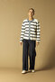 Striped jeans knitwear cardigan - 3