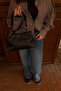 La'Graccio Paris Women's Hasella Soft Leather 3-Compartment Messenger Bag