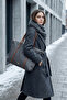 Velie Parachute Fabric Striped Shopper Bag Grey-Tan - 8