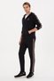 Men's Regular Fit Zippered Hooded Striped Black Knitted Cardigan 50315808-Vr046 - 4