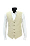 Men's Vest V-Neck Beige 50615