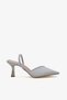 Sely Women's Silvery Transparent Heeled Shoes A003-K1442 - 7