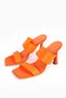 Sofia Women's Heeled Orange Transparent Slippers A002-K1252 - 4