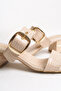 Jully Women's Belted Short Heel Slippers A026-K328 - 4