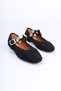 Women's Single Band Buckle Plush Ballerinas A016-K1950
