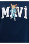 Cat Logo Printed Navy Blue T-Shirt Regular Fit 1613282 -82454 - 6